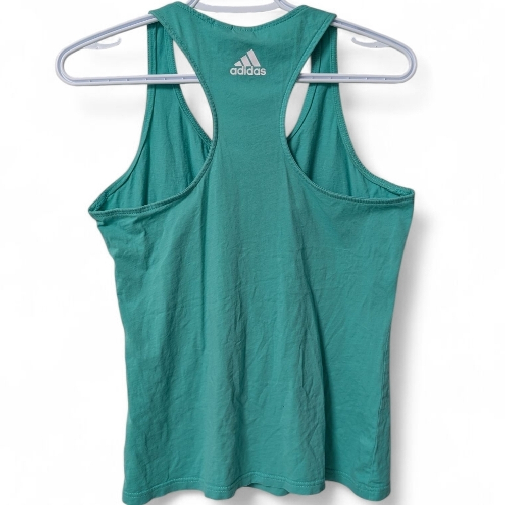 Adidas Performance Racerback Top, Turquoise - Picture 3 of 5